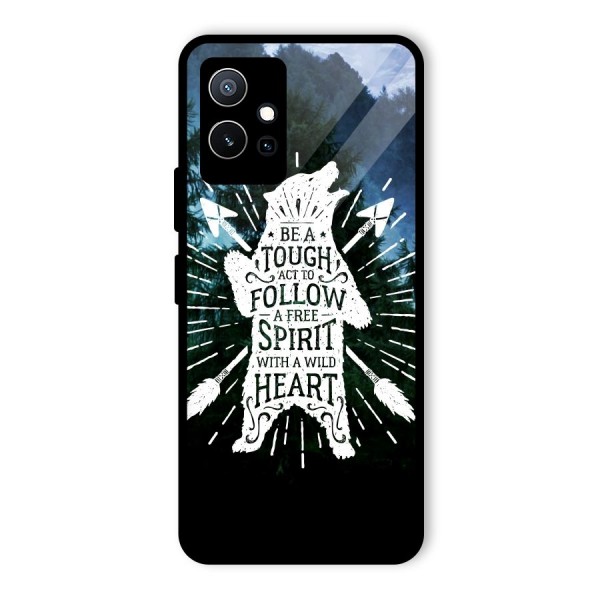 Follow Spirit Heart Glass Back Case for Vivo iQOO Z6