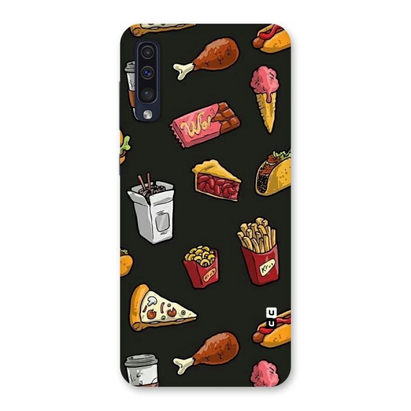 Foodie Pattern Back Case for Galaxy A50