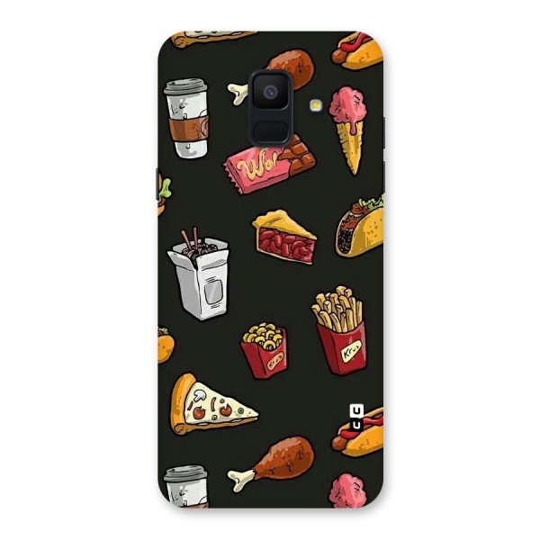 Foodie Pattern Back Case for Galaxy A6 (2018)