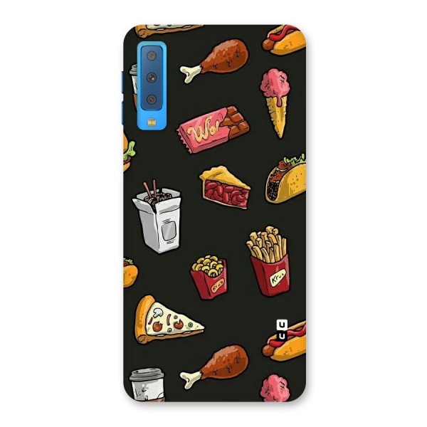 Foodie Pattern Back Case for Galaxy A7 (2018)