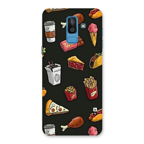 Foodie Pattern Back Case for Galaxy J8