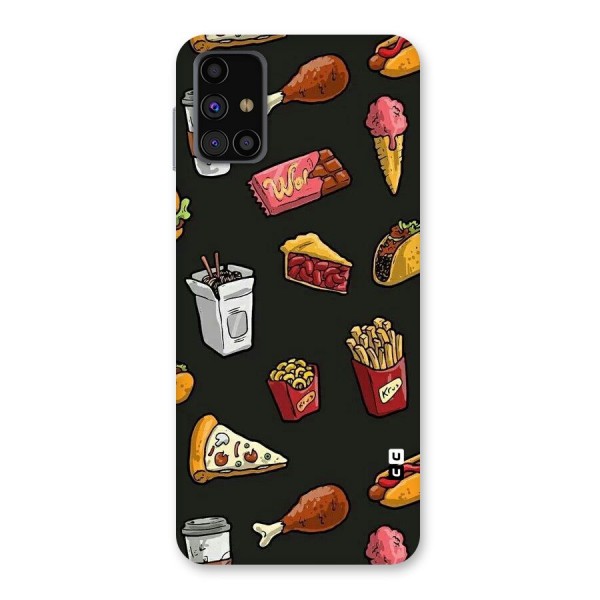 Foodie Pattern Back Case for Galaxy M31s