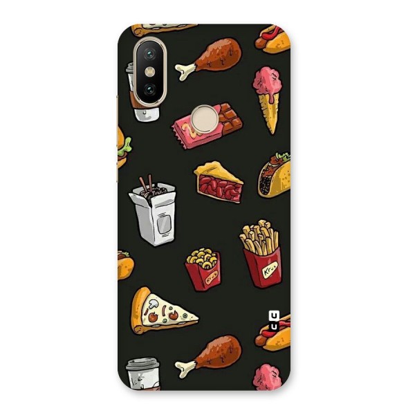 Foodie Pattern Back Case for Mi A2