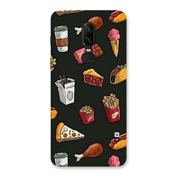 Foodie Pattern Back Case for OnePlus 6