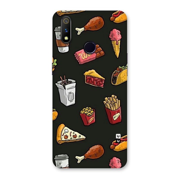 Foodie Pattern Back Case for Realme 3 Pro