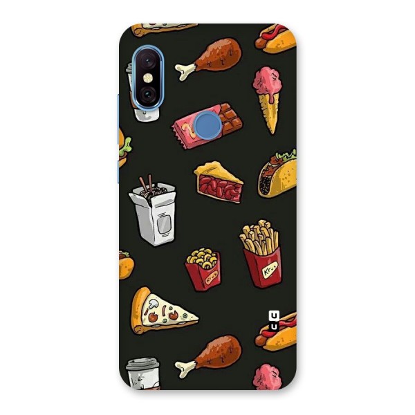 Foodie Pattern Back Case for Redmi Note 6 Pro