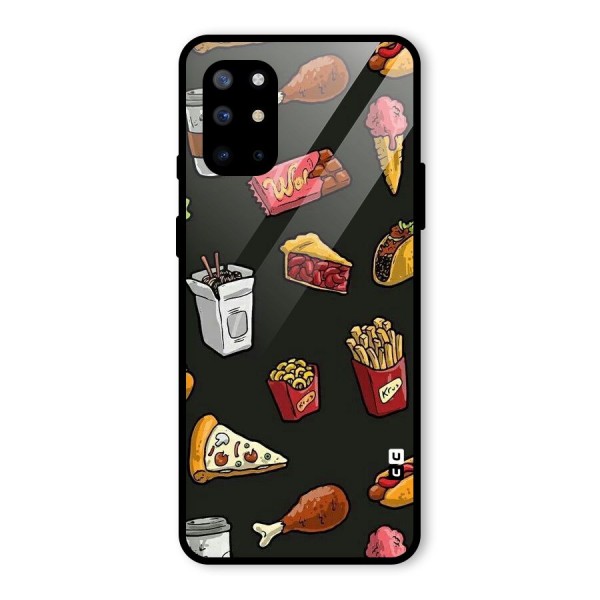 Foodie Pattern Glass Back Case for OnePlus 8T