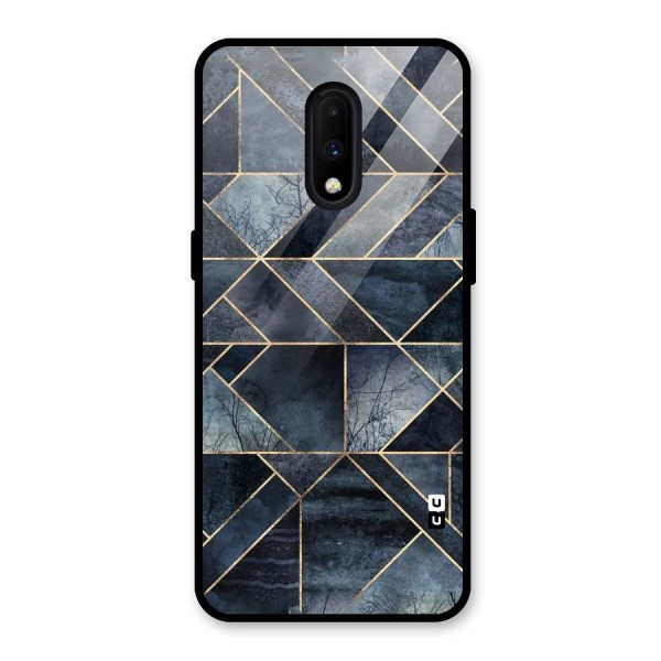 Forest Abstract Lines Glass Back Case for OnePlus 7