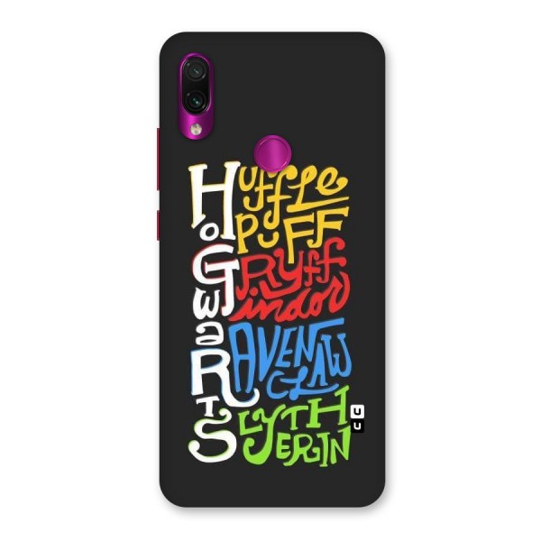 Four Colored Homes Back Case for Redmi Note 7 Pro