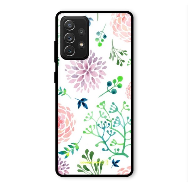 Fresh Floral Glass Back Case for Galaxy A72
