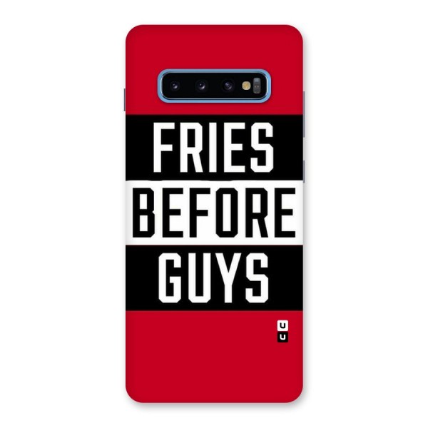 Fries Love Stripes Back Case for Galaxy S10 Plus