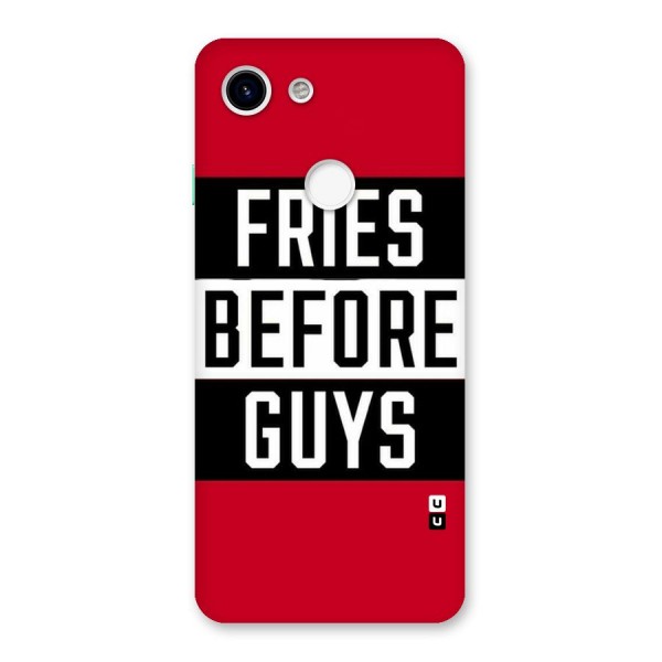 Fries Love Stripes Back Case for Google Pixel 3