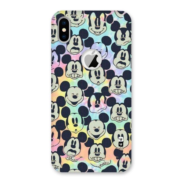 Fun Rainbow Faces Back Case for iPhone XS Logo Cut