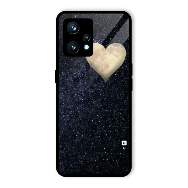 Galaxy Space Heart Glass Back Case for Realme 9
