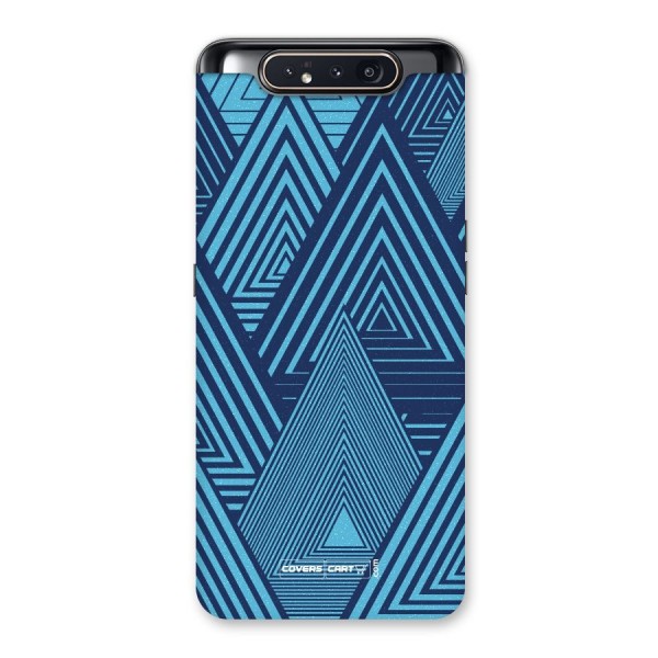 Geometric Blue Print Back Case for Galaxy A80