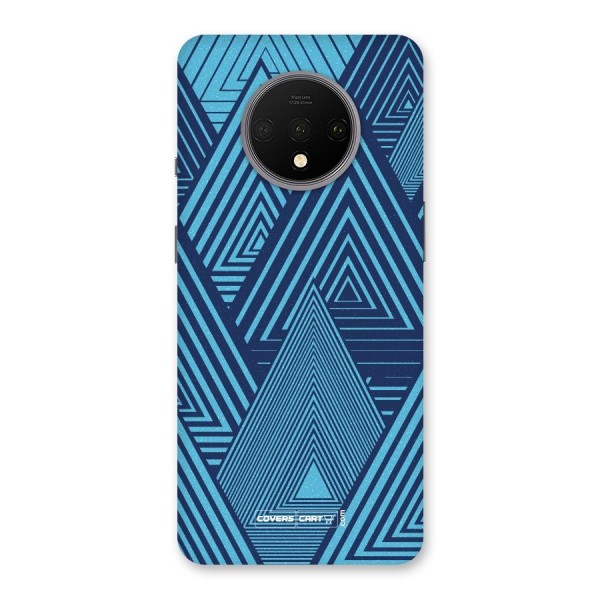 Geometric Blue Print Back Case for OnePlus 7T
