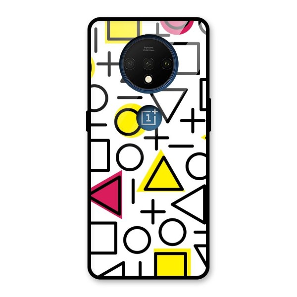 Geometry Pattern Glass Back Case for OnePlus 7T