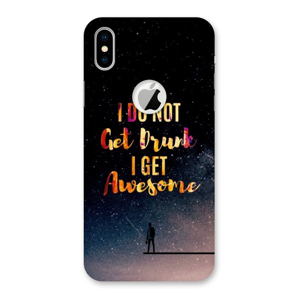 Get Awesome Back Case for iPhone X Logo Cut
