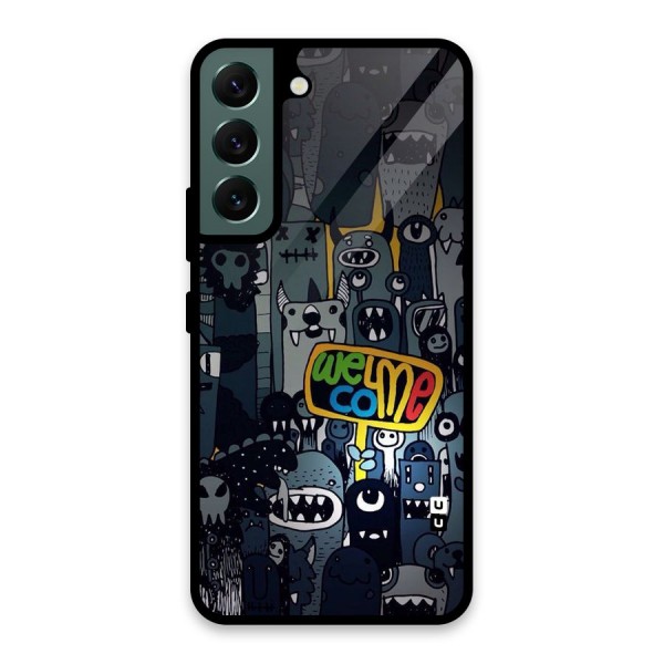 Ghost Welcome Glass Back Case for Galaxy S22 5G