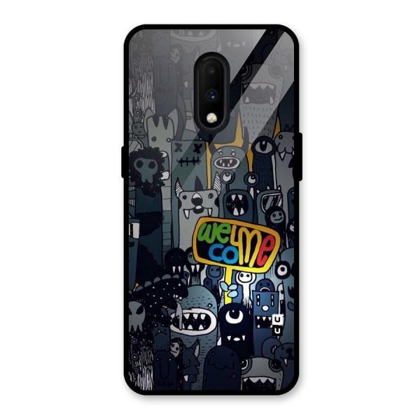 Ghost Welcome Glass Back Case for OnePlus 7