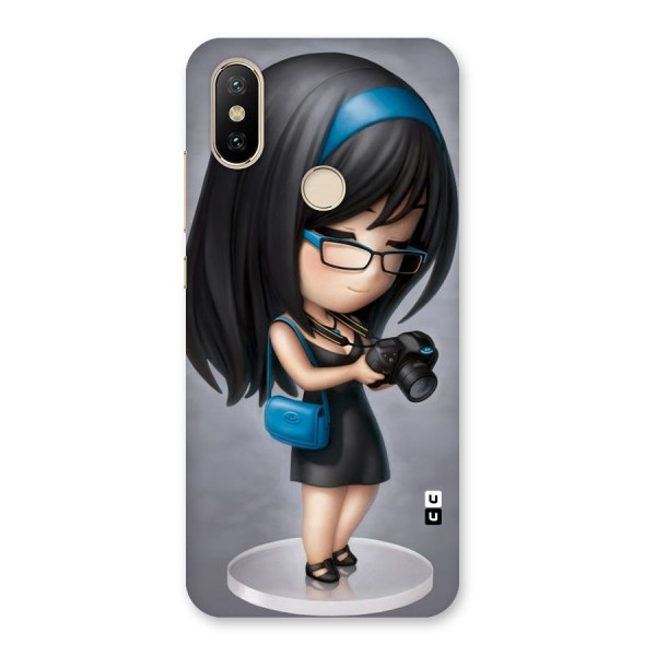 Girl With Camera Back Case for Mi A2