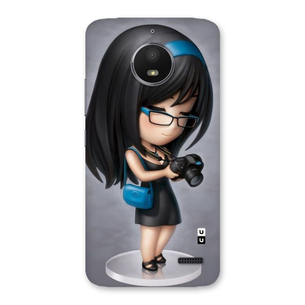 Girl With Camera Back Case for Moto E4