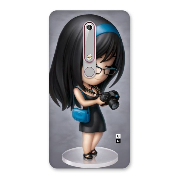 Girl With Camera Back Case for Nokia 6.1