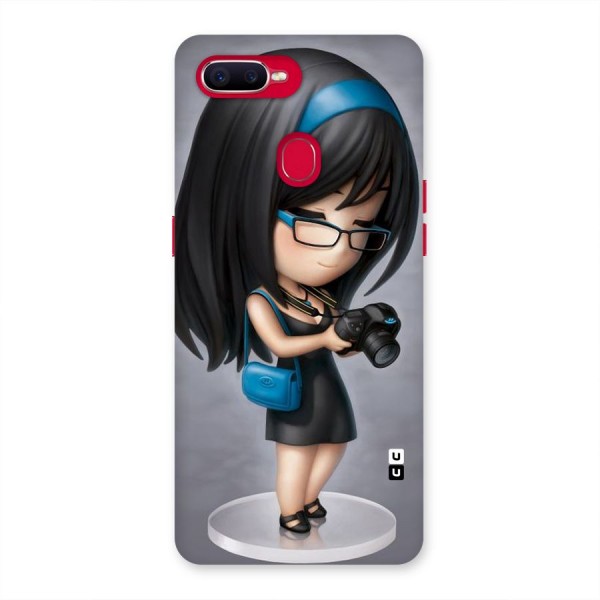 Girl With Camera Back Case for Oppo F9 Pro