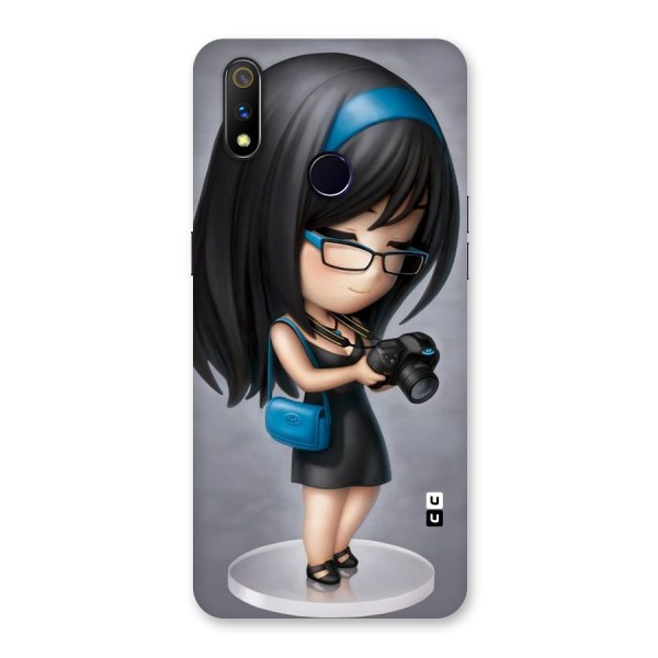 Girl With Camera Back Case for Realme 3 Pro