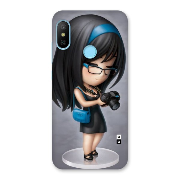 Girl With Camera Back Case for Redmi 6 Pro