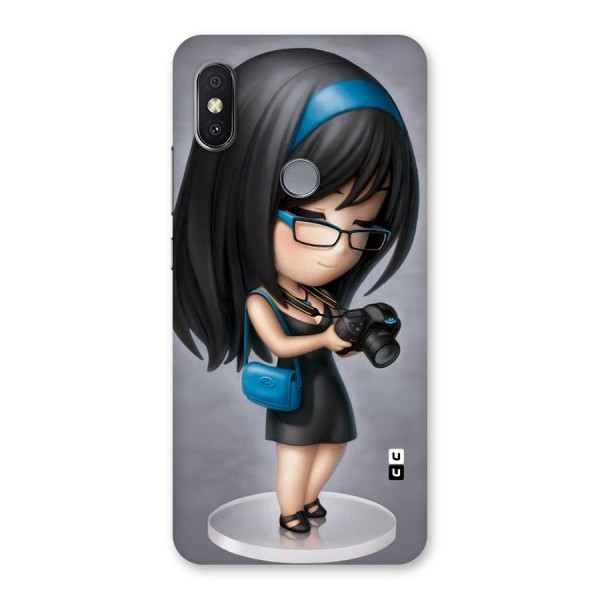 Girl With Camera Back Case for Redmi Y2