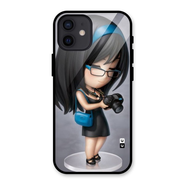 Girl With Camera Glass Back Case for iPhone 12