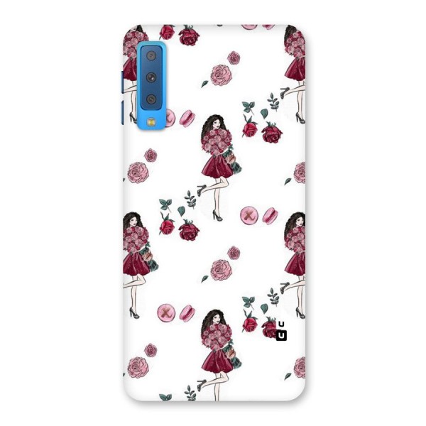 Girl With Flowers Back Case for Galaxy A7 (2018)