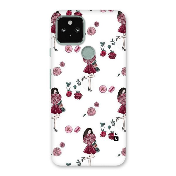 Girl With Flowers Back Case for Google Pixel 5