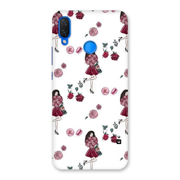 Girl With Flowers Back Case for Huawei P Smart+