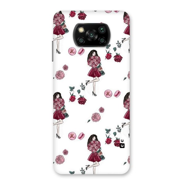 Girl With Flowers Back Case for Poco X3