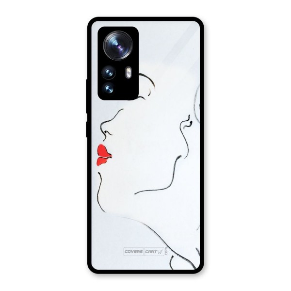 Girl in Red Lipstick Glass Back Case for Xiaomi 12 Pro