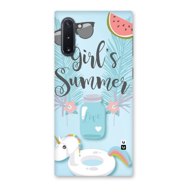 Girls Summer Back Case for Galaxy Note 10