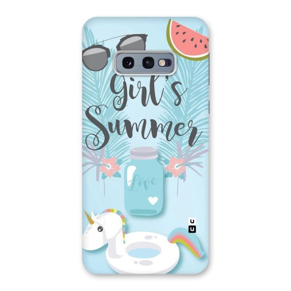 Girls Summer Back Case for Galaxy S10e