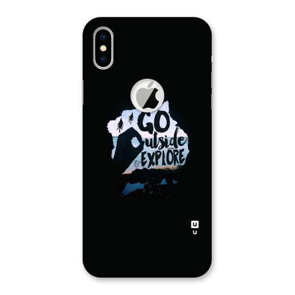 Go Outside Back Case for iPhone X Logo Cut