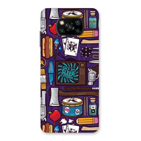 Go To Sleep Back Case for Poco X3