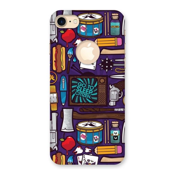 Go To Sleep Back Case for iPhone 7 Logo Cut