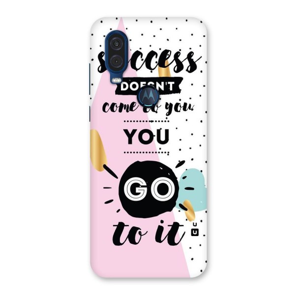 Go To Success Back Case for Motorola One Vision