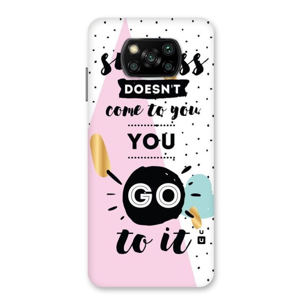 Go To Success Back Case for Poco X3