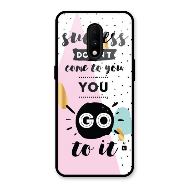 Go To Success Glass Back Case for OnePlus 7