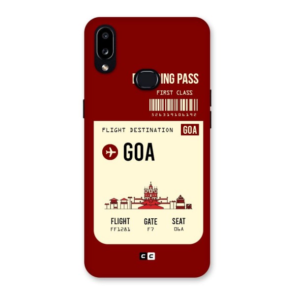 Goa Boarding Pass Back Case for Galaxy A10s