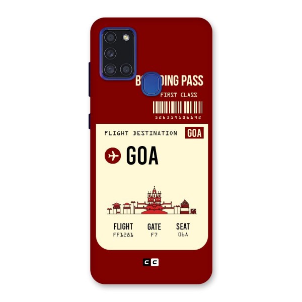 Goa Boarding Pass Back Case for Galaxy A21s