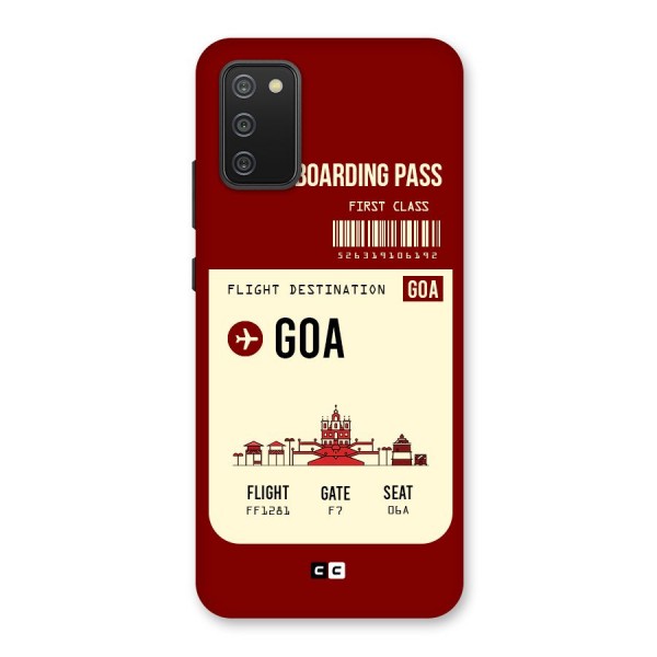Goa Boarding Pass Back Case for Galaxy F02s