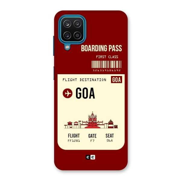 Goa Boarding Pass Back Case for Galaxy F12