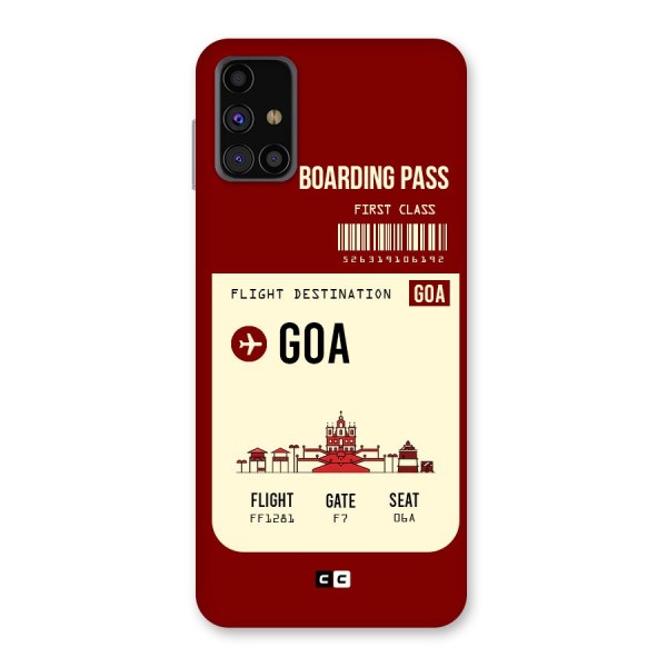 Goa Boarding Pass Back Case for Galaxy M31s